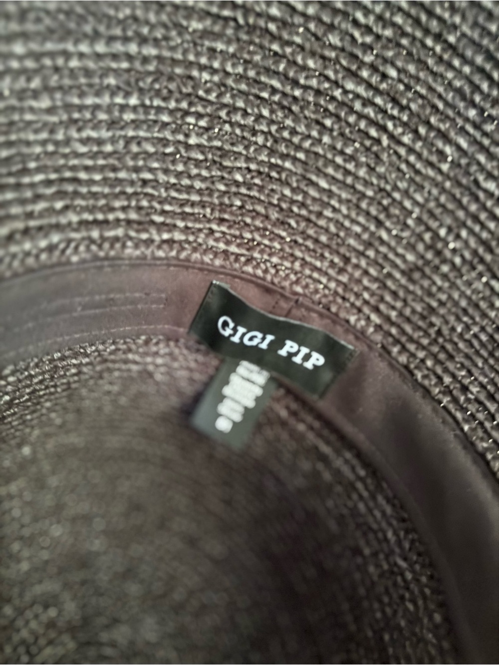 Gigi Pip Black Woven Hat - Picture 3 of 5